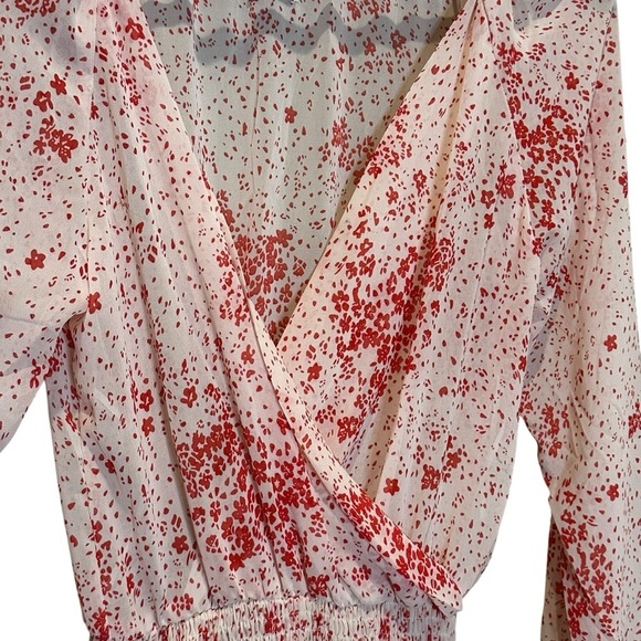 Princess Polly Altona Smocked Tiered Ruffle Long Sleeve Print Mini Dress Size 0 - Picture 5 of 14